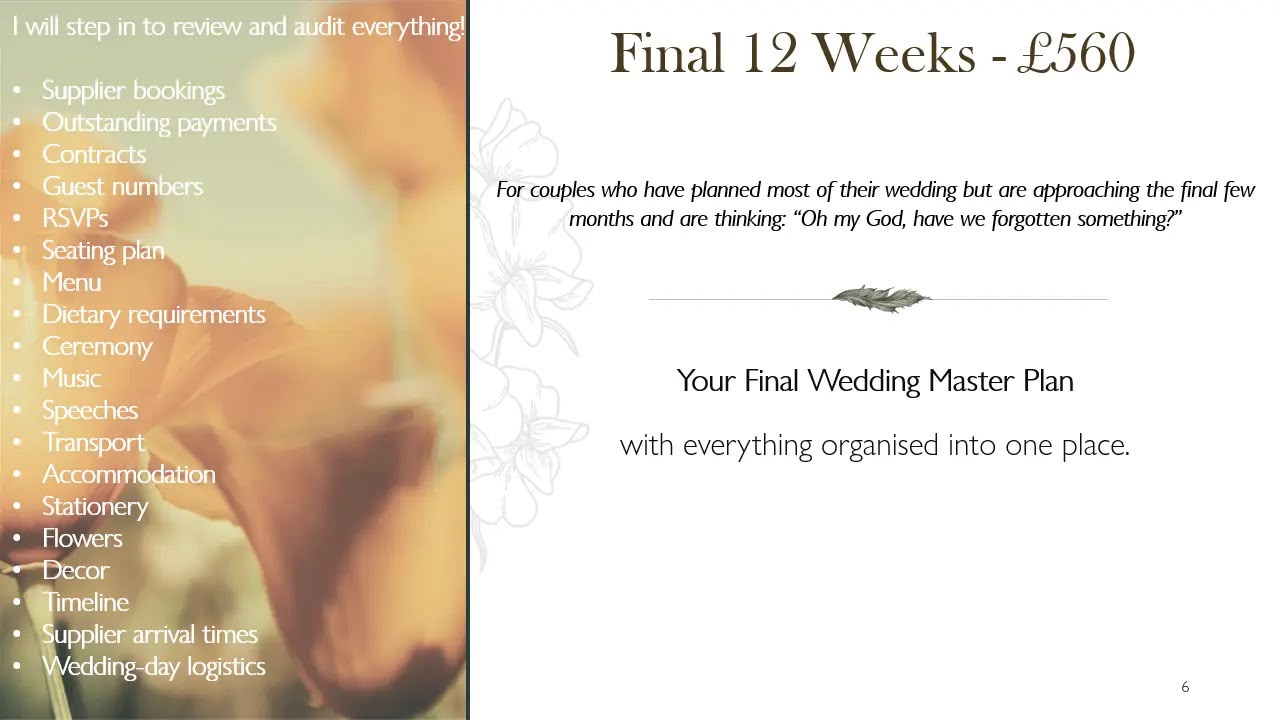 Wedding brochure page 6